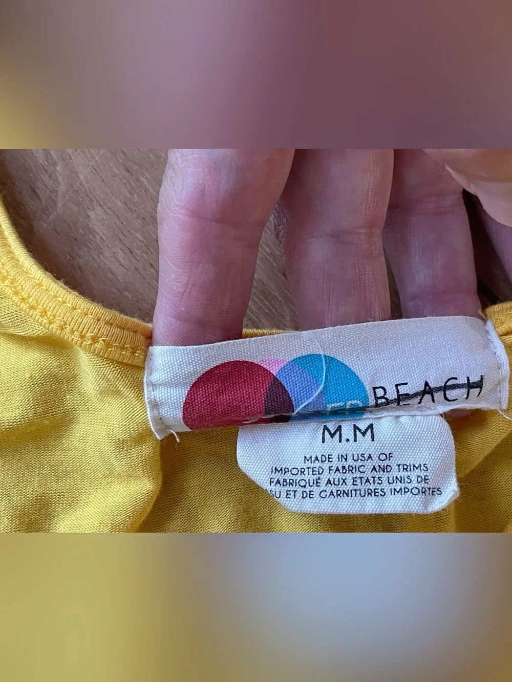 Free People Beach Yellow Oversized Tunic Top Flutter Sleeve Boho Cover Up Size M